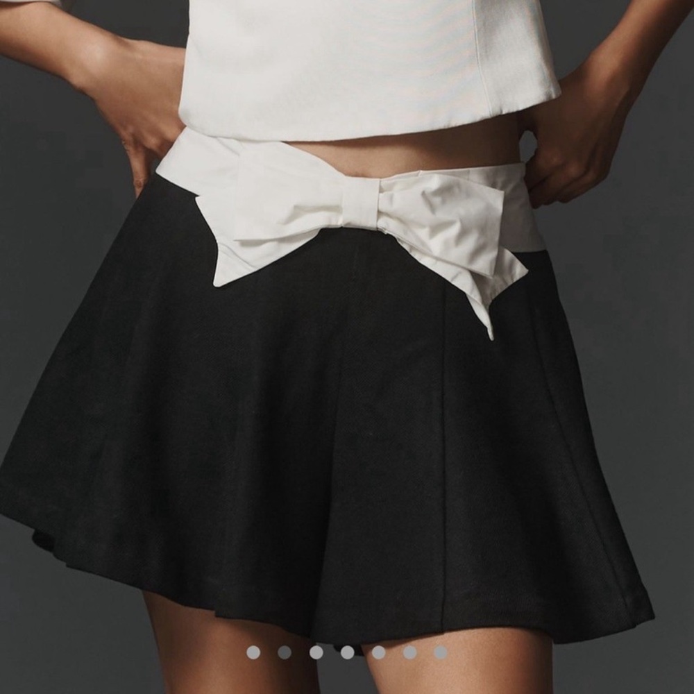 Anthropologie Maeve Black and White Paneled Shorts